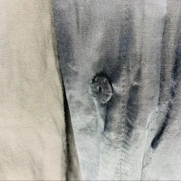 Eileen Fisher steel satin crinkle metallic jacket - Picture 11 of 12